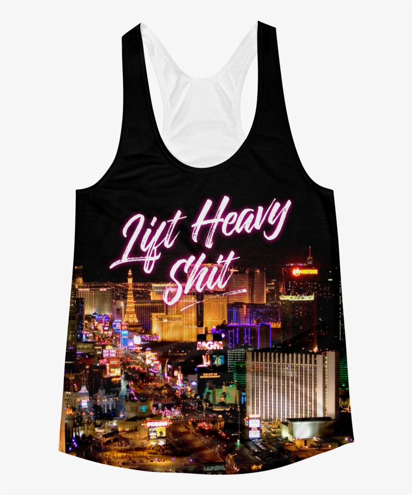 Las Vegas Skyline Women's Racerback Tank Top - House Of Blues Foundation Room, transparent png download