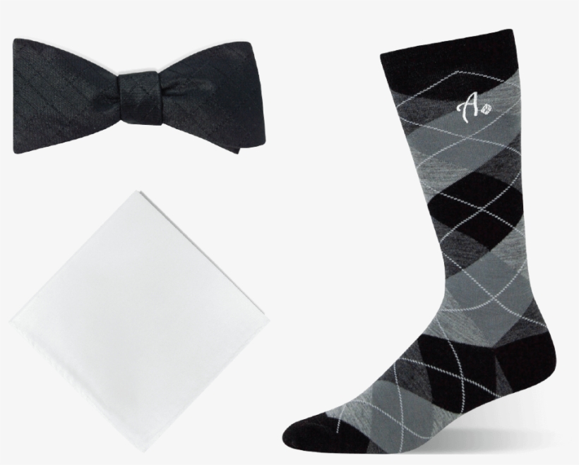 Bow Tie Set Black Tie 30a0f315 273a 4bba 83e9 Fb9a7088425c - Sock, transparent png download