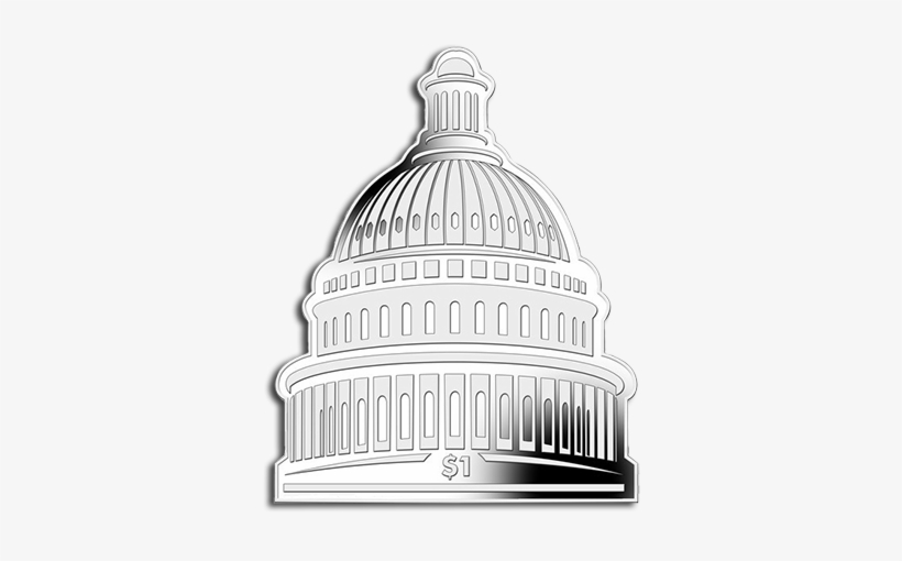 In 2014, Scaffolding Was Erected Around The Dome For - Capitol Building Shaped Coin - 2017 Uncirculated Nickel, transparent png download