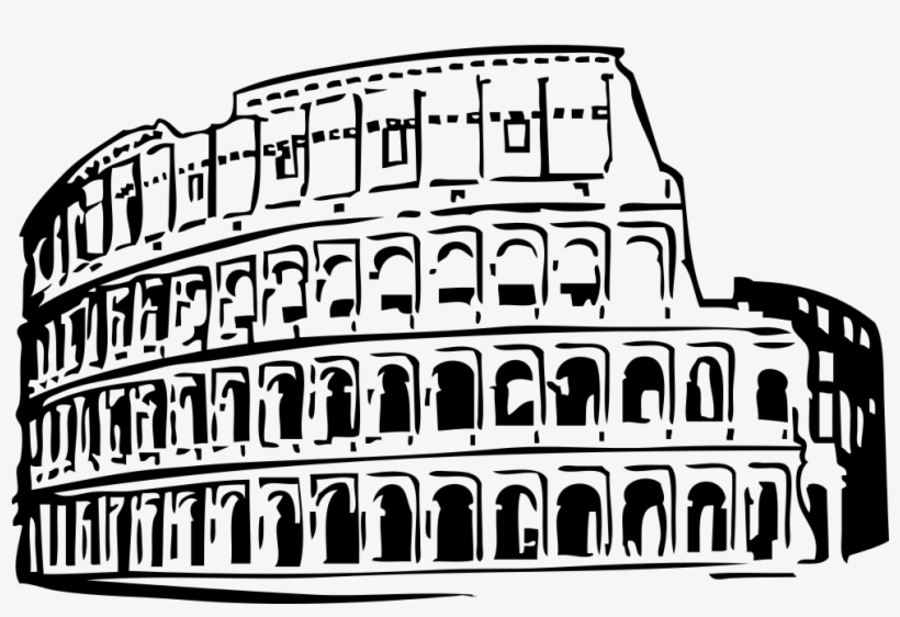 Roman Colosseum Drawing At Getdrawings - Coliseum Clip Art, transparent png download