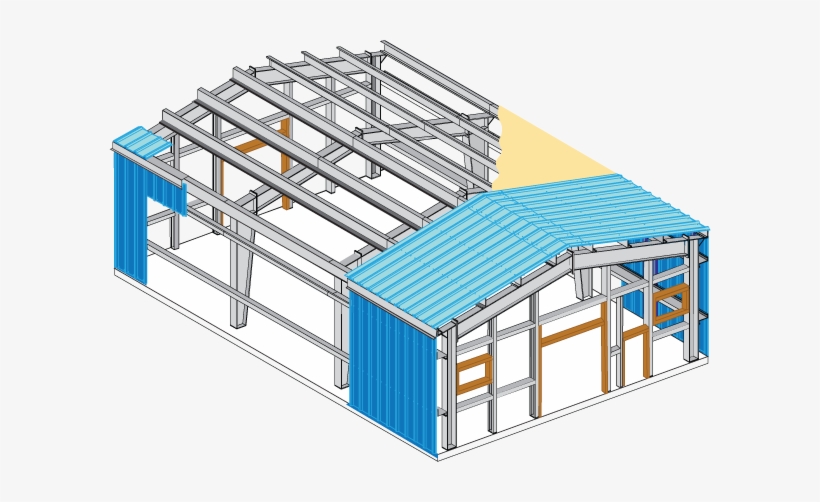 Insulation Complete Building - Metal Building End Wall Details, transparent png download