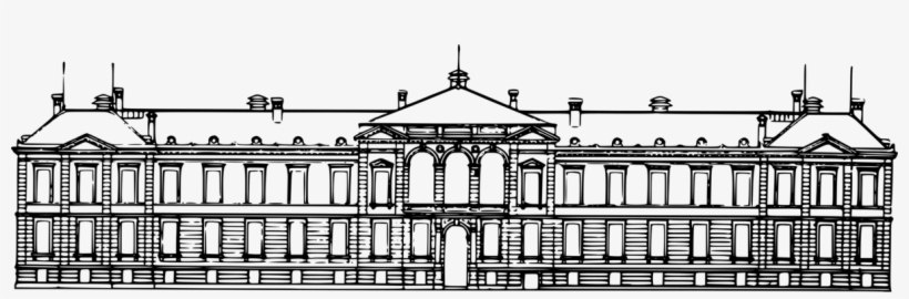 Drawing Facade Building Line Art Architecture - Clip Art, transparent png download