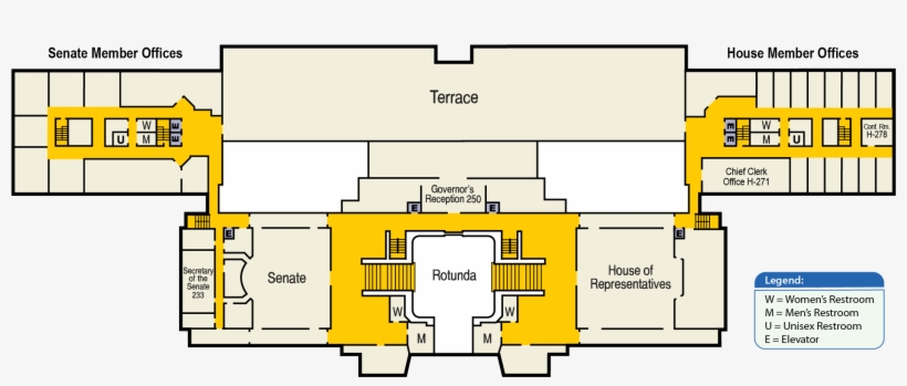 Capitol Second Floor Plan - Oregon, transparent png download