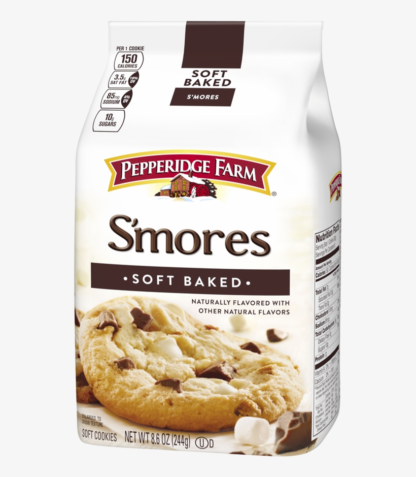 Soft Baked Smores Cookies Flavored With Other Natural - Pepperidge Farm Soft Baked Cookies, transparent png download