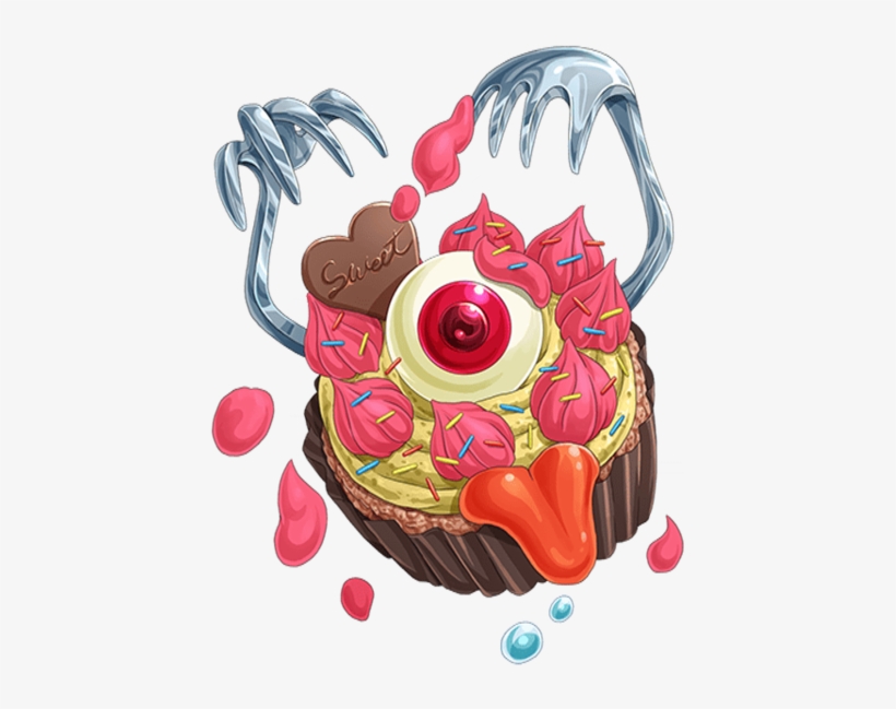 Angry Muffin Of Scorching Flames Transparent - Cake, transparent png download