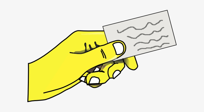 Yellow Hands Giving Offering Clip Art - Business Card Clip Art, transparent png download