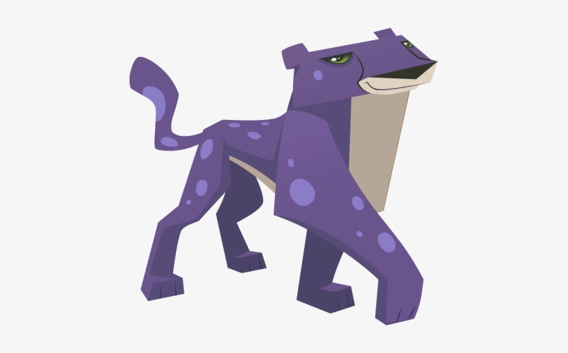 Purple Cheetah - Animal Jam Cheetah Png, transparent png download