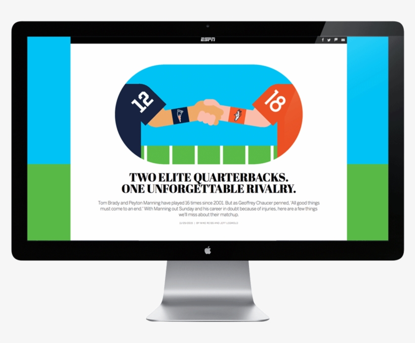 Espn - Brady Vs - Manning - Web Design, transparent png download