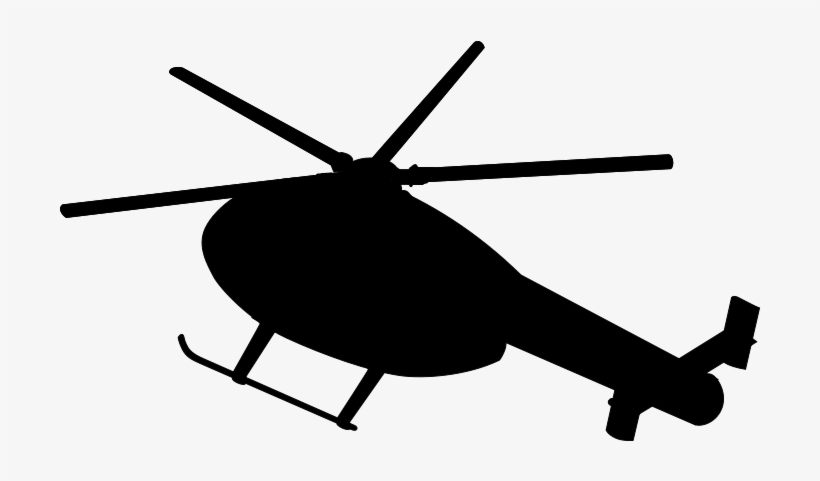 Blackhawk Silhouette Panda Free Images Helicoptersilhouette - Helicopter Silhouette, transparent png download