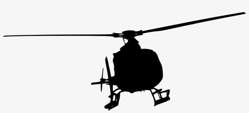 Png File Size - Helicopter Silhouette Front View, transparent png download