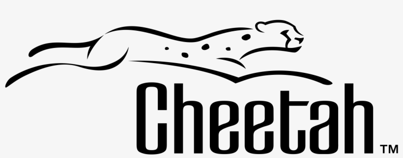 Cheetah Logo Black And White - Cheetah Logo, transparent png download