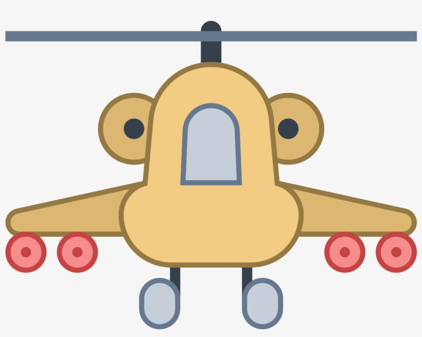 This Icon Represents A Military Helicopter - Helicopter, transparent png download