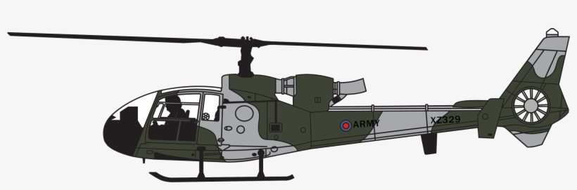 Westland Sa - Military Helicopters Side View, transparent png download