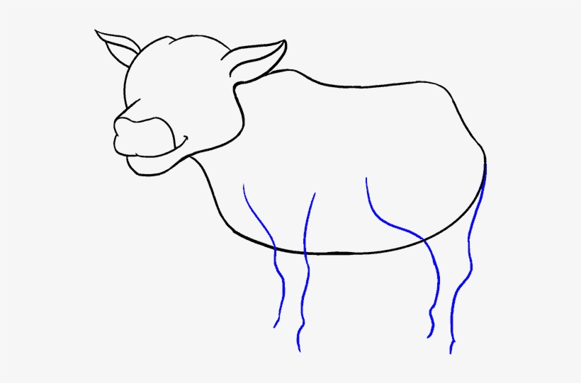 How To Draw Cow - Drawing, transparent png download