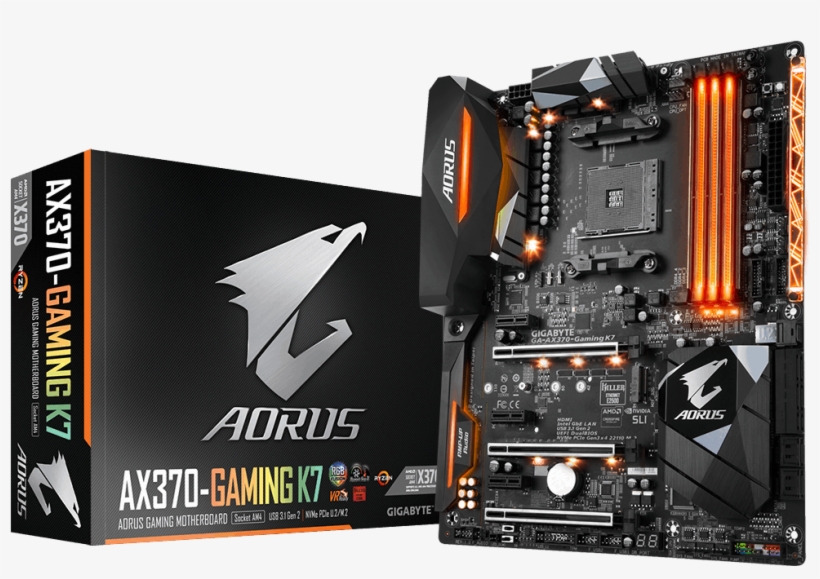 Gigabyte X370 Motherboard Melts Amd Ryzen Cpus - Gigabyte Aorus Ga Ax370 Gaming K7, transparent png download
