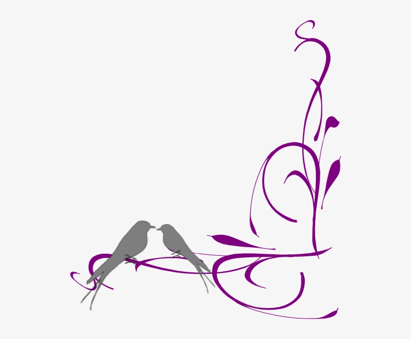 Floral Swirly Bird Bottom Corner Svg Clip Arts 540, transparent png download