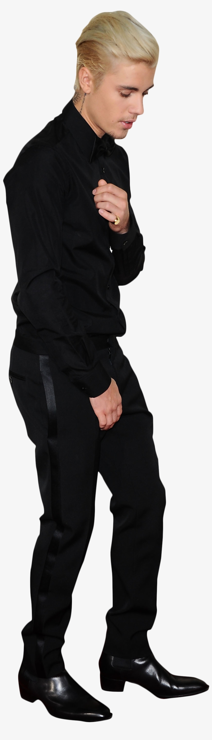 Justin Bieber In Black Png Image - Portable Network Graphics, transparent png download