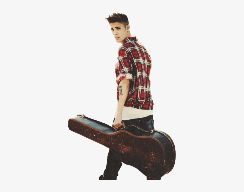 Walking With Guitar Justin Bieber - Fashion Justin Bieber ~ Image Design Hard Back Case, transparent png download