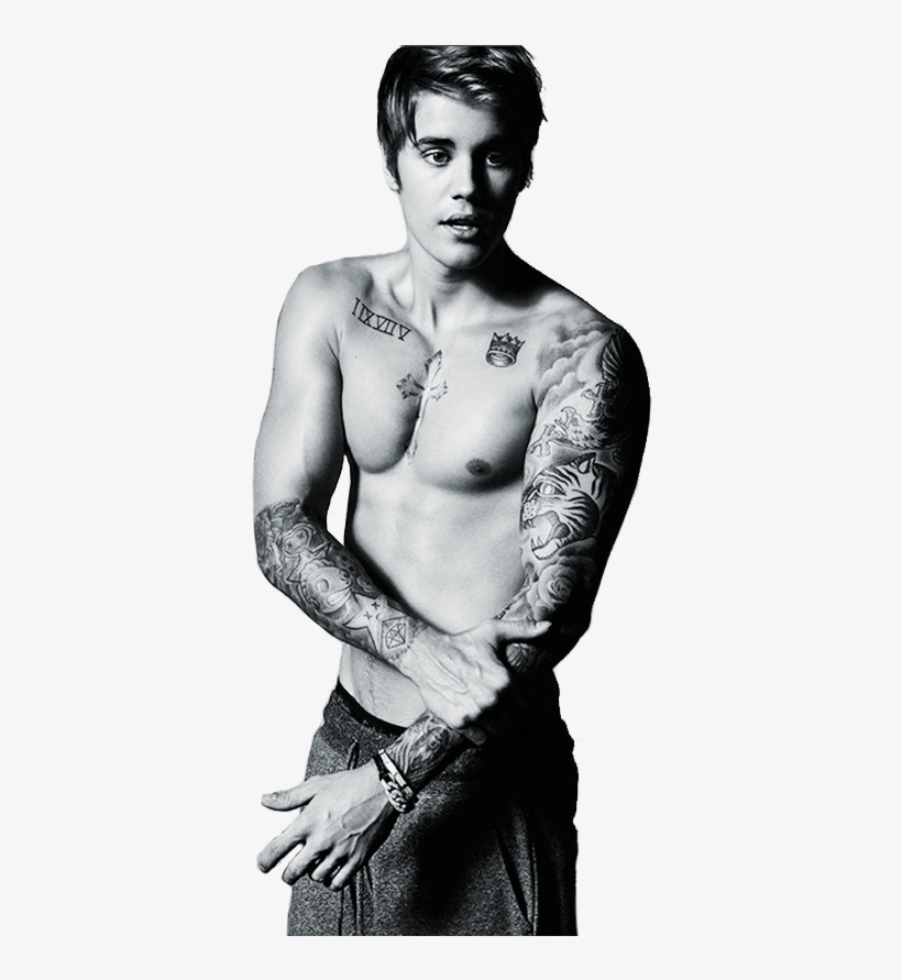 Justin Bieber Png Shirtless - Justin Bieber Png Black And White, transparent png download