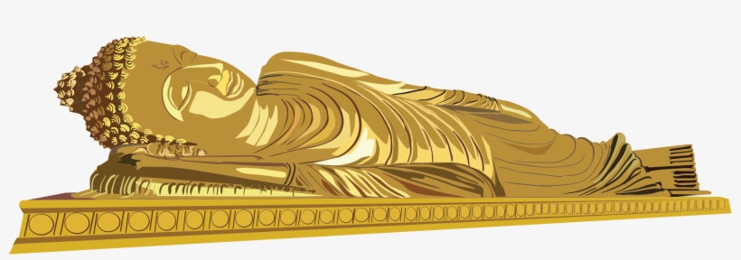 This Free Icons Png Design Of Golden Reclining Buddha, transparent png download