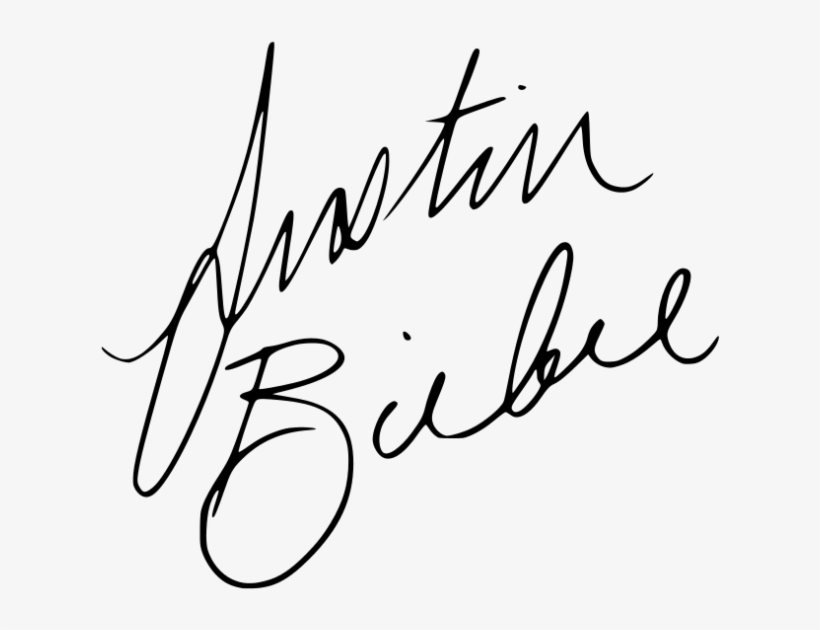 Handtekening Justin Bieber - Justin Bieber Autografo Png, transparent png download