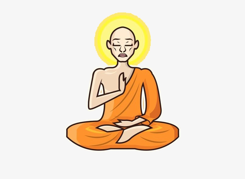 Png Transparent Library Clipart Images Of Buddha - Monk Clipart, transparent png download