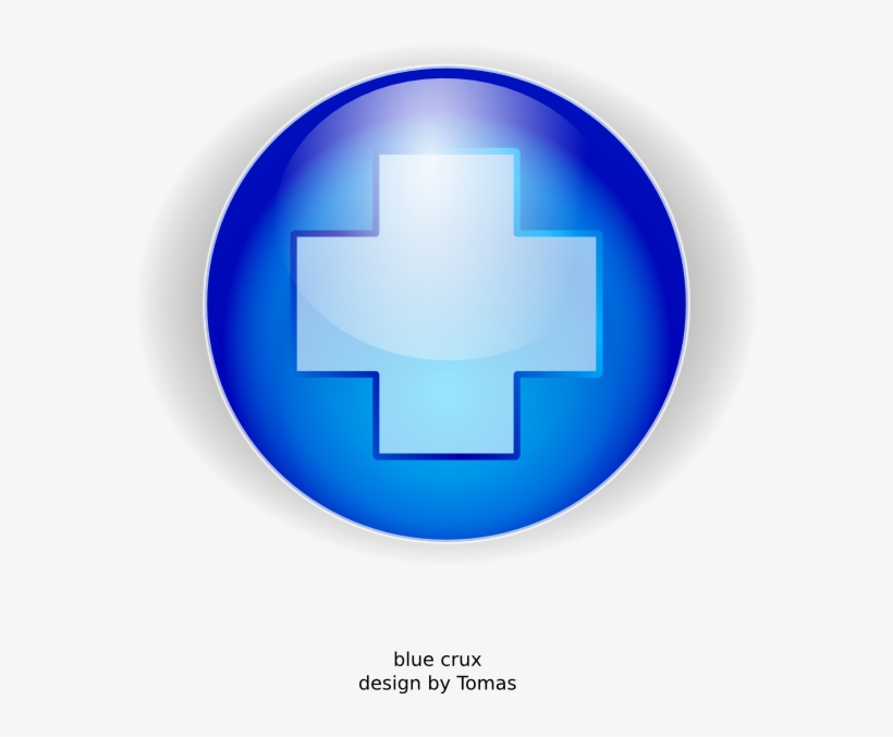 Blue Cross Clip Art At Clker - Medical Cross Logo Blue, transparent png download