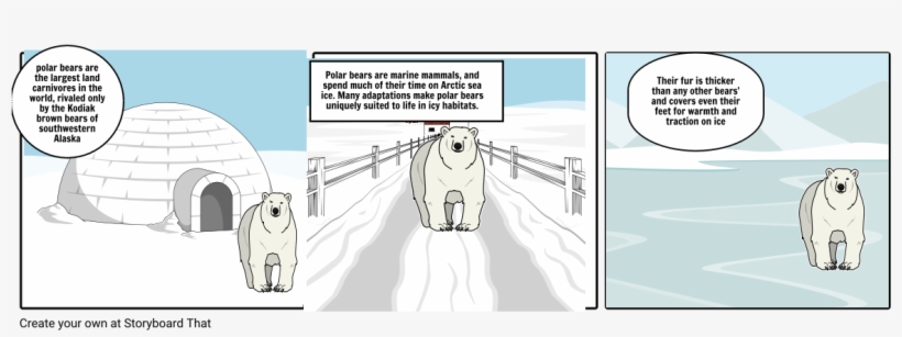 Polar Bear - Cartoon, transparent png download
