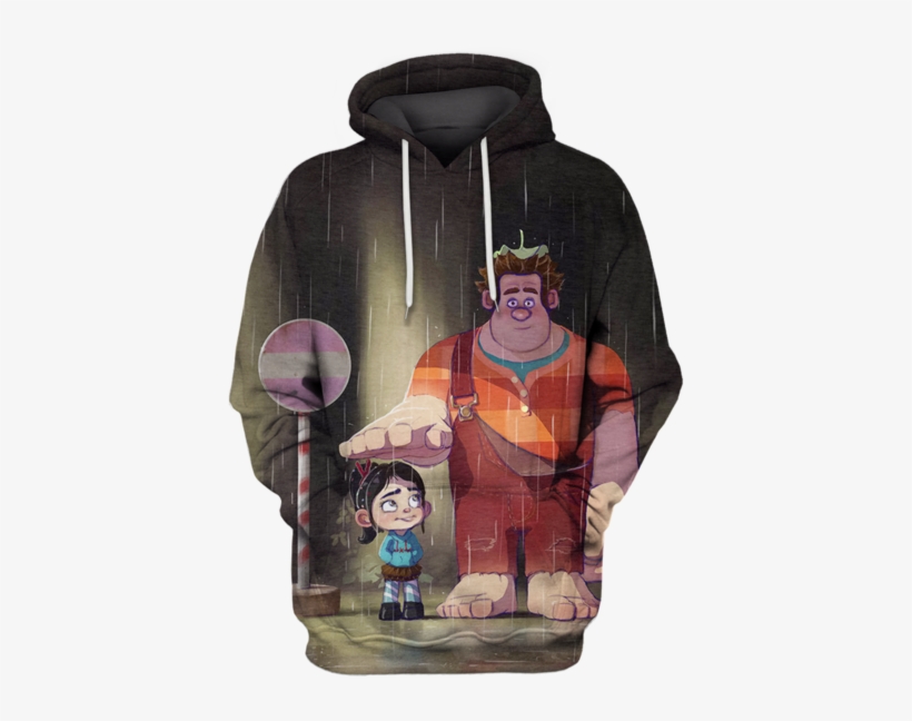 3d My Neighbor Wreck-it Ralph Hoodie - Sweatshirt, transparent png download