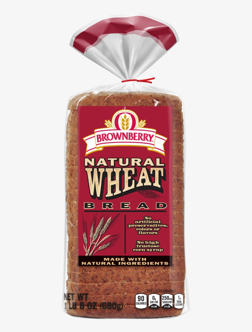 Brownberry Natural Wheat Bread Package Image - Brownberry Natural Wheat Bread - 24 Oz Loaf, transparent png download