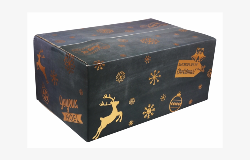 Christmas Gift Box, Joyeux, Corrugated Cardboard, 55x39x30cm, - Kerstpakket Dozen, transparent png download