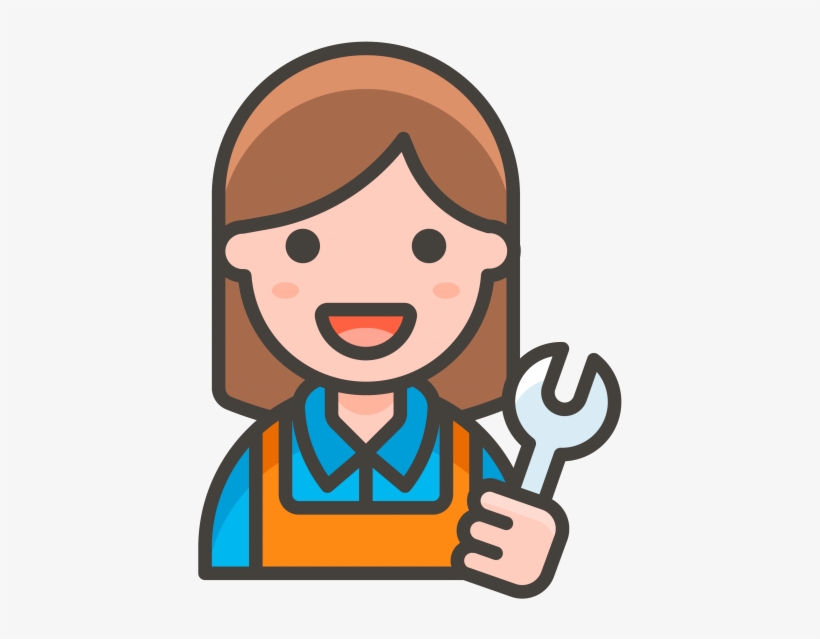 Woman Mechanic Emoji - Icone Corte De Cabelo, transparent png download