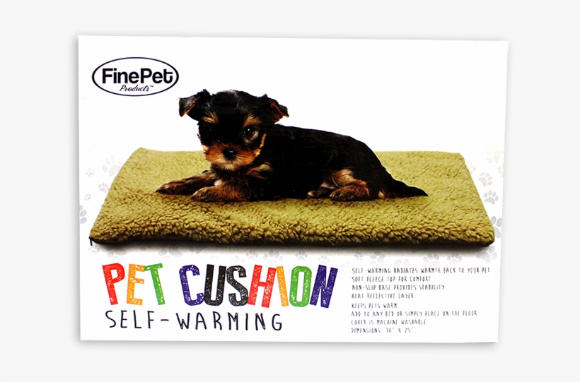 Self Warming Pet Cushion - 18"x25" Self Heating Pet Pad W/ Non Slip Base Cat Or, transparent png download