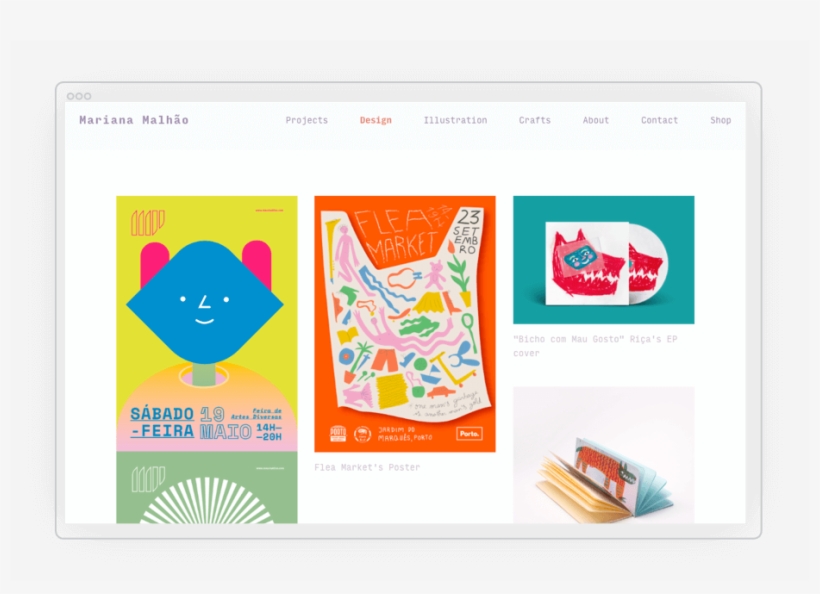 Mariana Malhão Online Designer Portfolio Example - Graphic Design, transparent png download