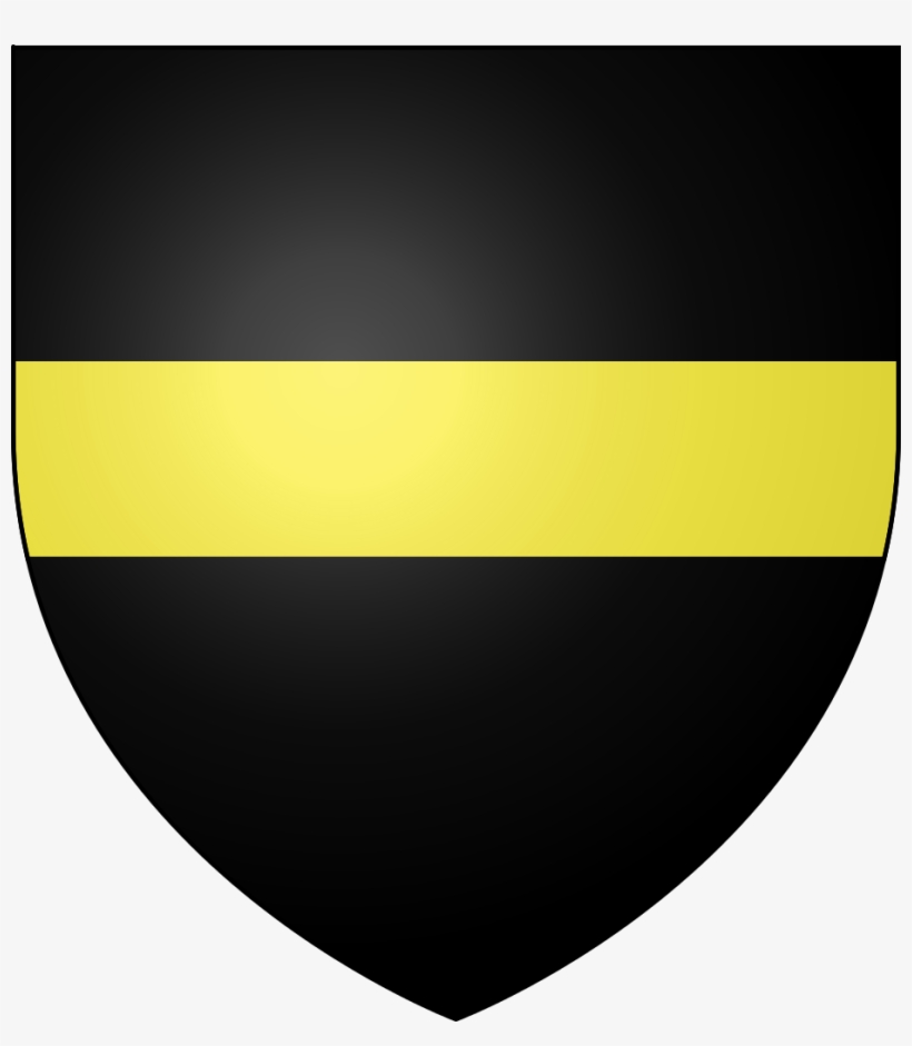 Ecu De Sable À La Fasce D'or - Fess, transparent png download