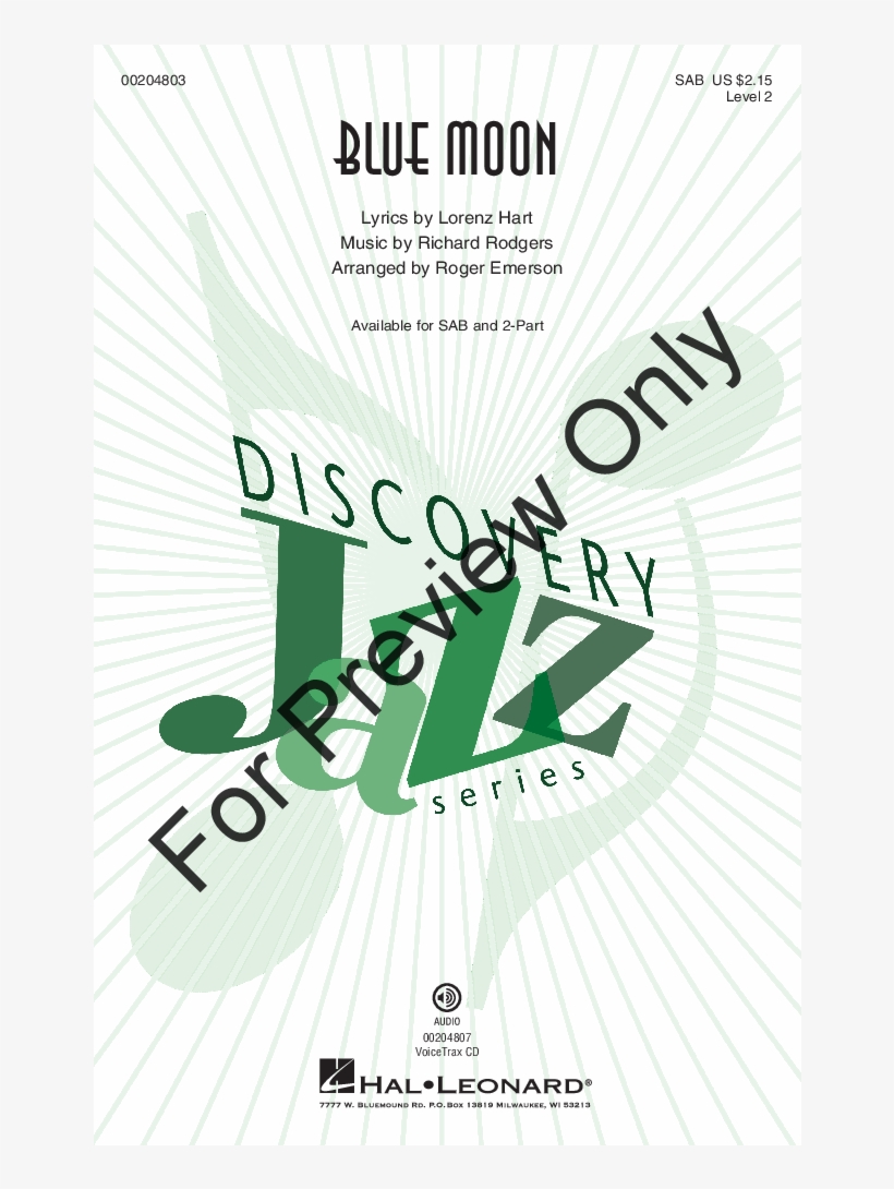 Blue Moon Thumbnail Blue Moon Thumbnail - Default Title Lullaby Of Birdland, transparent png download