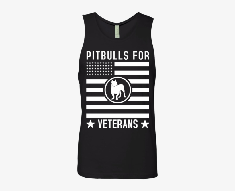 Pitbulls For 22 Flag Next Level Men's Cotton Tank - Jack Russell T Shirts, transparent png download