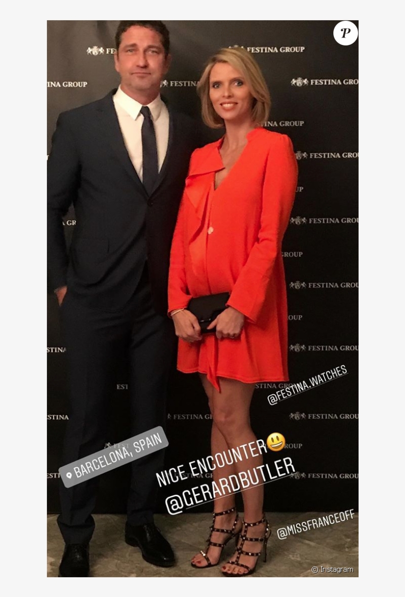 Sylvie Tellier A Pris La Pose Avec L'acteur Gerard, transparent png download