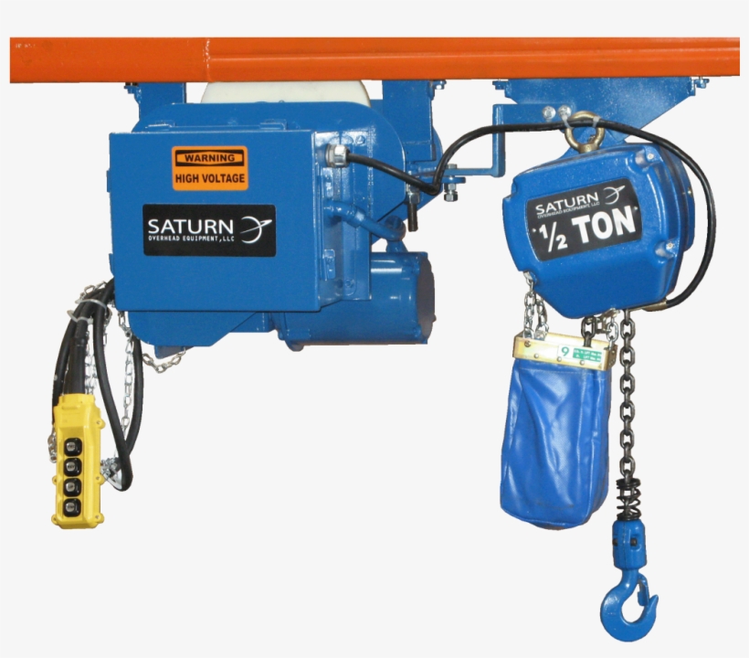 Saturn Tractor With Chain Hoist - Machine, transparent png download