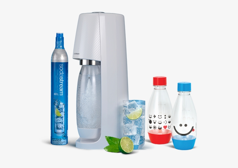 Spirit White & Twinpack Emoji Bottles - Sodastream Fizzi Sparkling Water Maker Black, transparent png download
