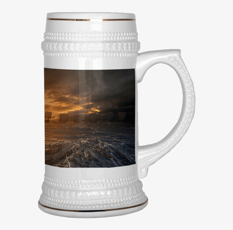 Viking Beer Stein With Longship Design - Bridal Shower Gift Bride And Groom Original Wedding, transparent png download