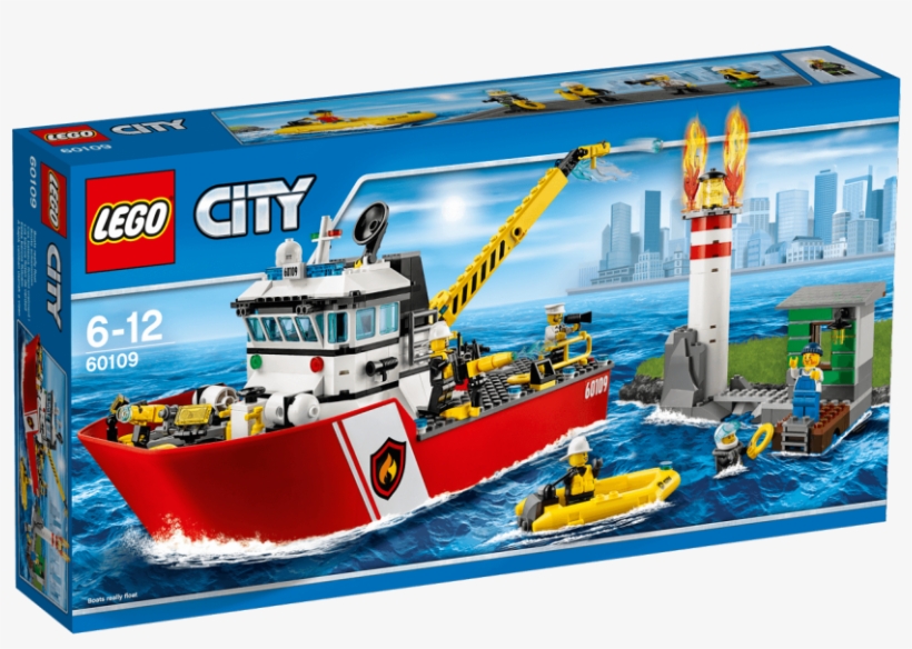 Lego Fire Boat Sets, transparent png download