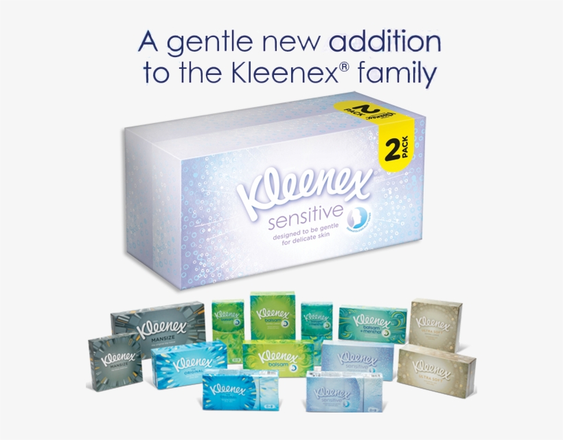 Nz Kleenex Sensitive Top - Kleenex Sensitive Tissues Twin Pack, transparent png download