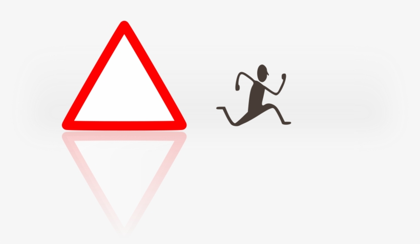 Warning Run Away - Traffic Sign, transparent png download