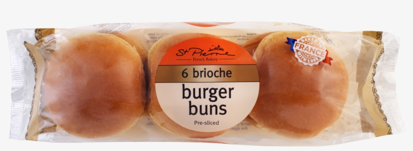 St Pierre Brioche Burger Buns 6 Pack, transparent png download