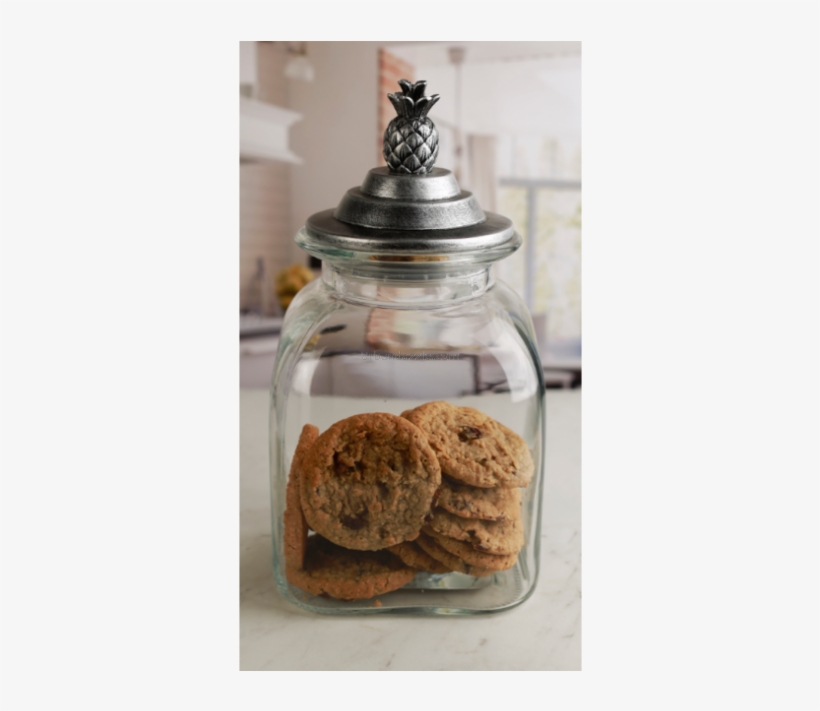 Buy Circleware Tropica Canister With Pineapple Accent - Silver Canisters By Circleware - Silver Pineapple 130-oz., transparent png download