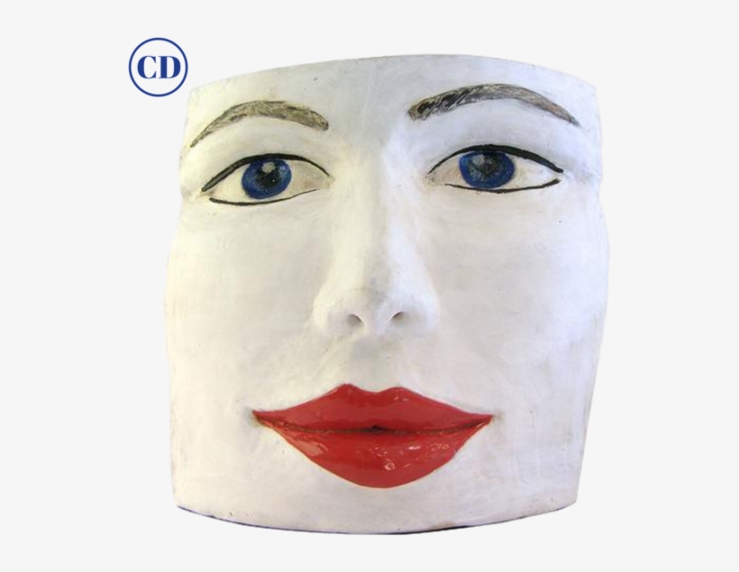 Blue Eyes Face Terra Cotta Sculpture By Ginestroni - Sculpture, transparent png download