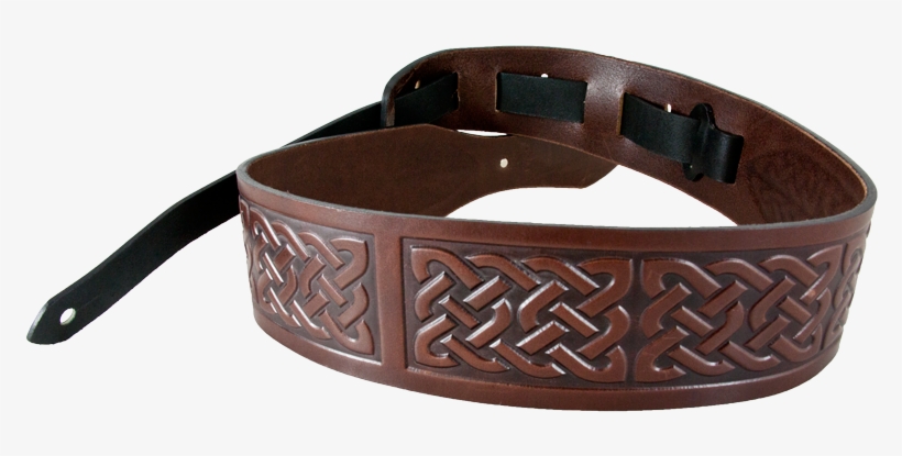 Leather Guitar Strap - Leather Guitar Straps Celtic Design, transparent png download