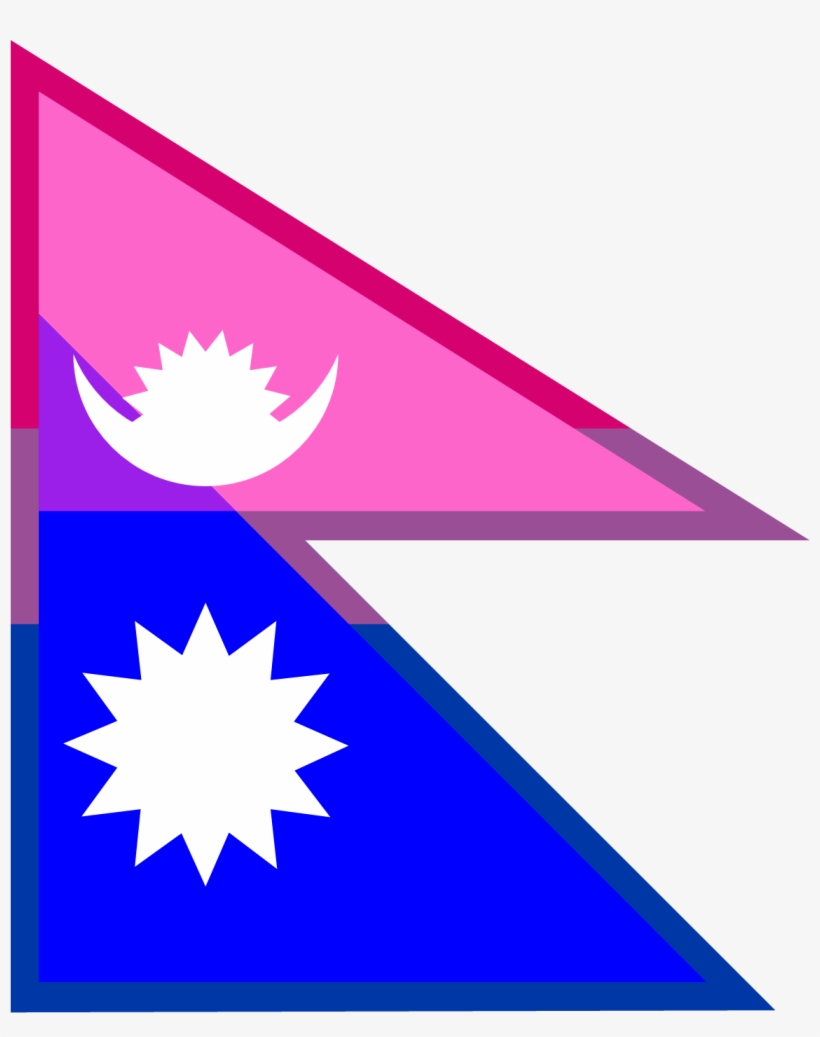 Flag Of Bisexual Nepal - Unique Flag In The World, transparent png download