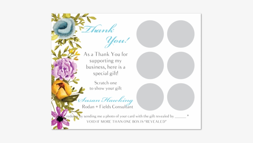 Lovely Florals Gift Card Scratcher - Gift Card, transparent png download